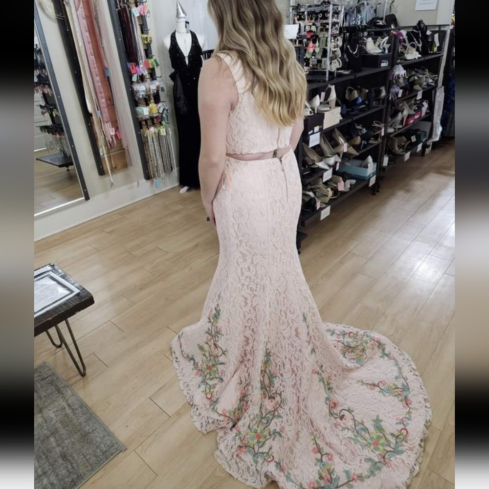 NWT Size 12/14 Pink Two Piece Sherri Hill Gown - Picture 8 of 8